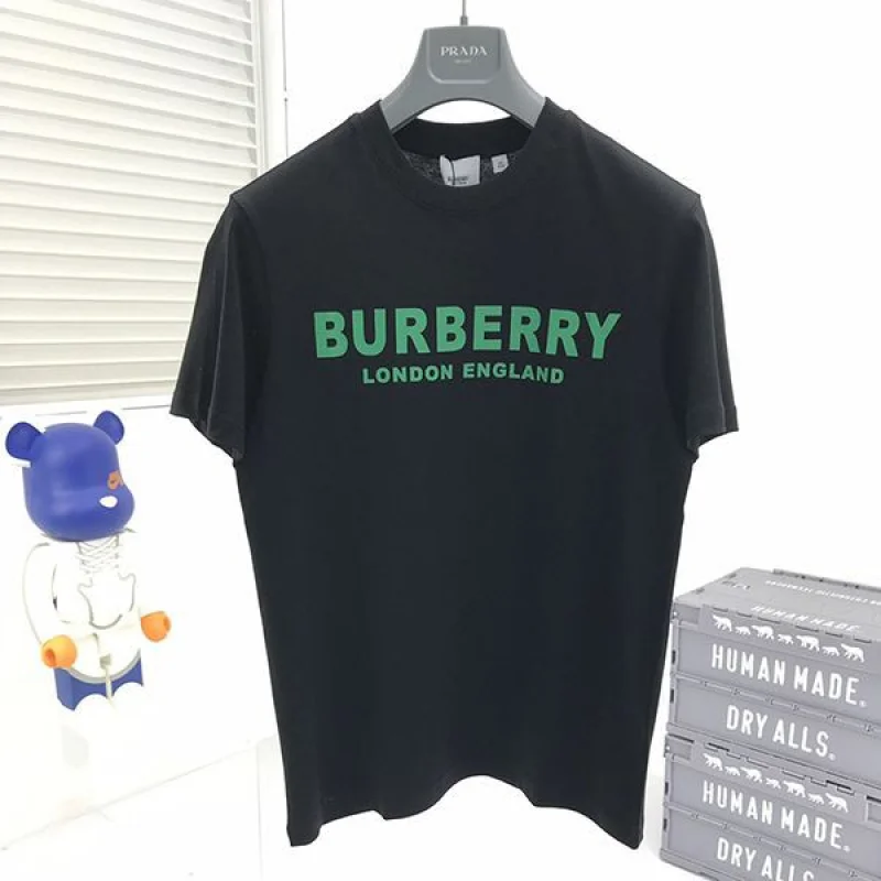 目を惹くカラーバーバリー ロゴコットンオーバーサイズTシャツ コピー 2色 Bax06236