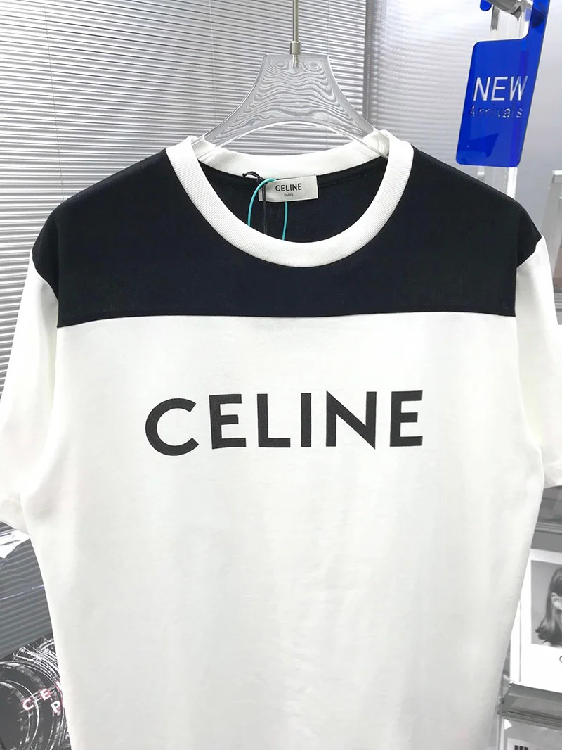 21SS大人気新作!セリーヌ ルーズ Tシャツ コピー ツートーン コットンジャージー 2X839501F