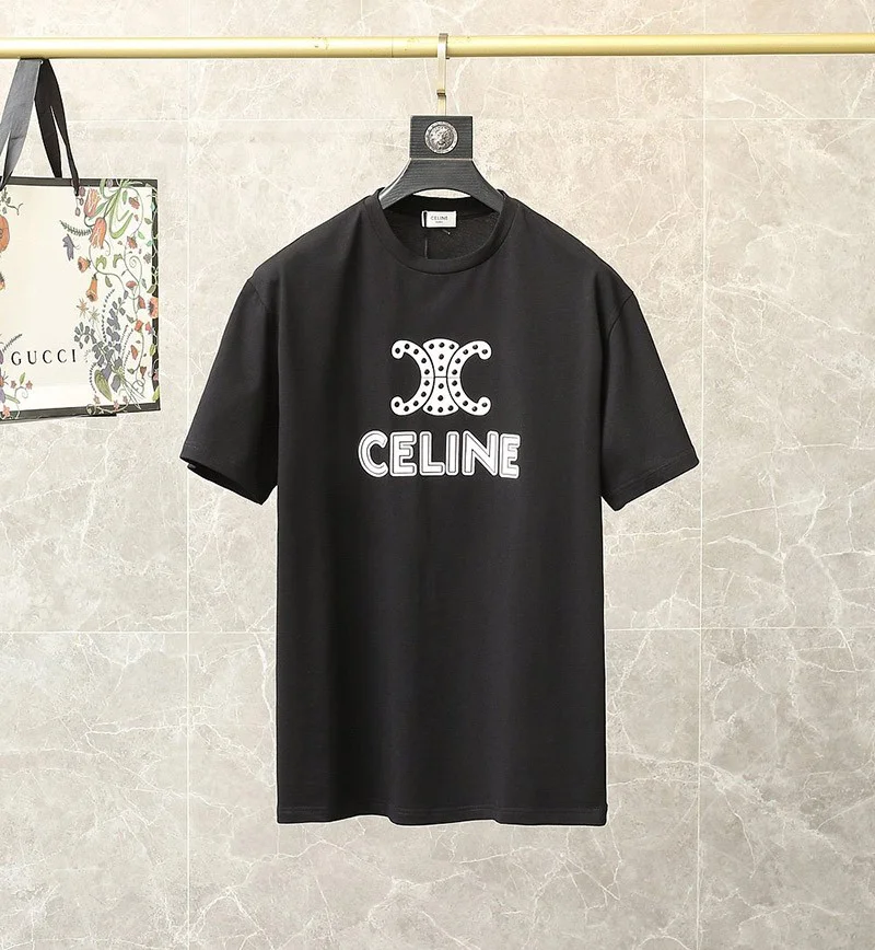 新作☆【セリーヌ】TRIOMPHE クロップドTシャツ/コットン コピー 2X871501F