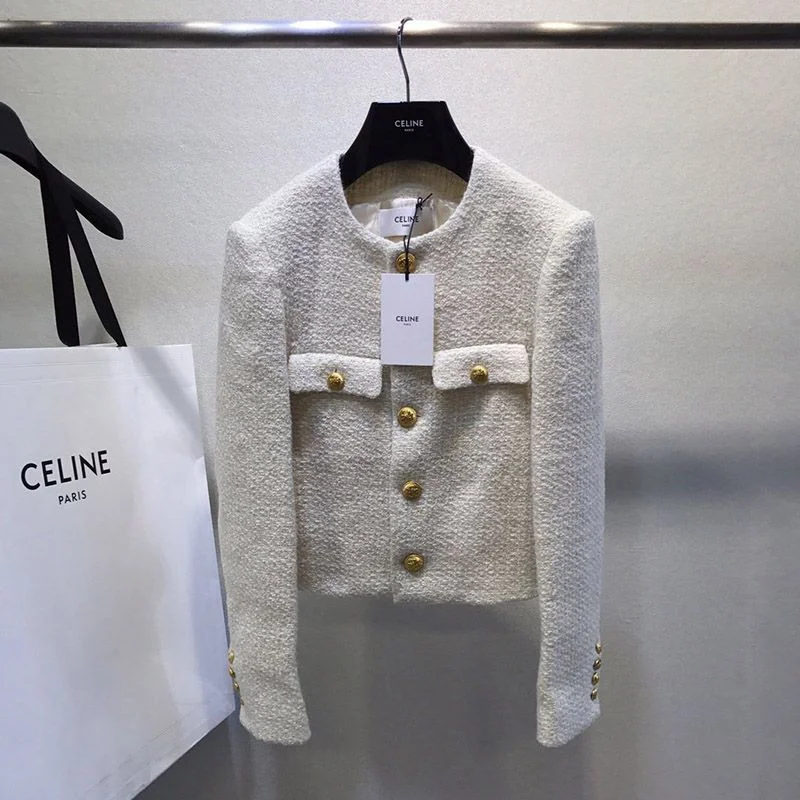 日本未入荷 21SS 新作 セリーヌ ハンタージャケットコピー ツイード ボタン Cec74247