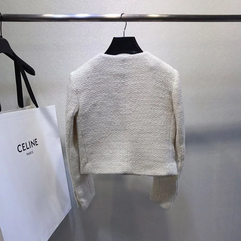 日本未入荷 21SS 新作 セリーヌ ハンタージャケットコピー ツイード ボタン Cec74247