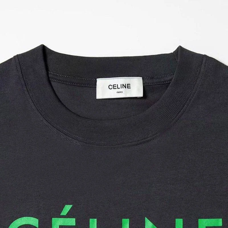 大人気!!新色セリーヌ パリ Tシャツ 偽物 コットン ブラック Cec78699