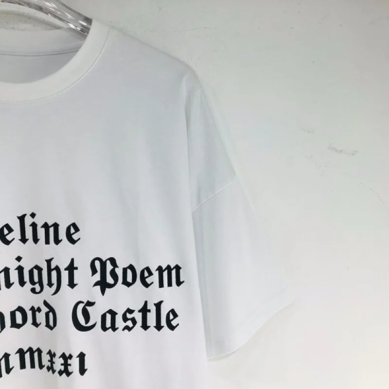 【セリーヌ】ルーズTシャツ 偽物シャンボール コットンジャージー Cec86505