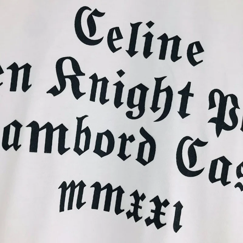 【セリーヌ】ルーズTシャツ 偽物シャンボール コットンジャージー Cec86505