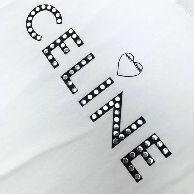 最安値挑戦セリーヌ アーティストプリント Tシャツ コピー / コットン ホワイト Cec87975