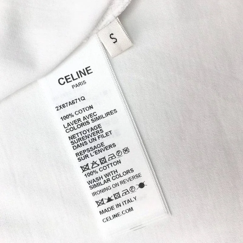 最安値挑戦セリーヌ アーティストプリント Tシャツ コピー / コットン ホワイト Cec87975