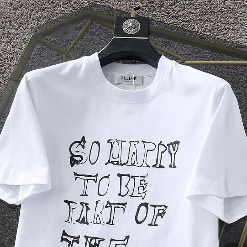 ★日本!!人気!セリーヌ ロゴ コットン Tシャツ パロディ Ced79702