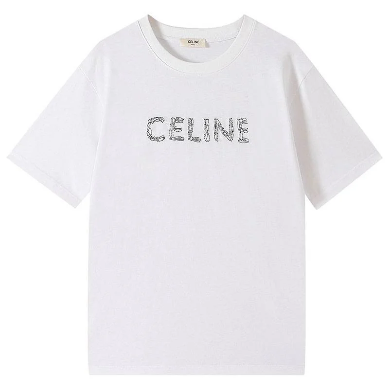 日本未入荷セリーヌ ルーズ Tシャツ コピー コットン ホワイト Cef32445