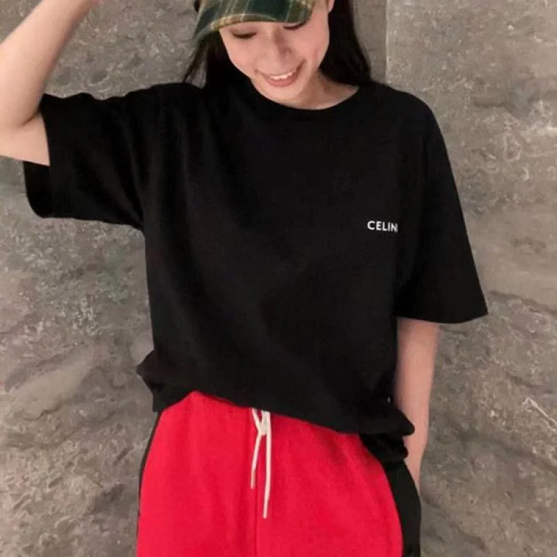すぐ届く セリーヌ コットン ジャージー Tシャツ ロゴ Ceg93912