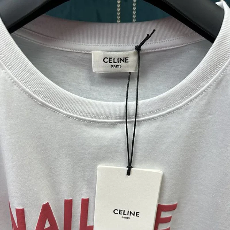 入手困難セリーヌ NAIL コットン Tシャツ 偽物 Ceh01295