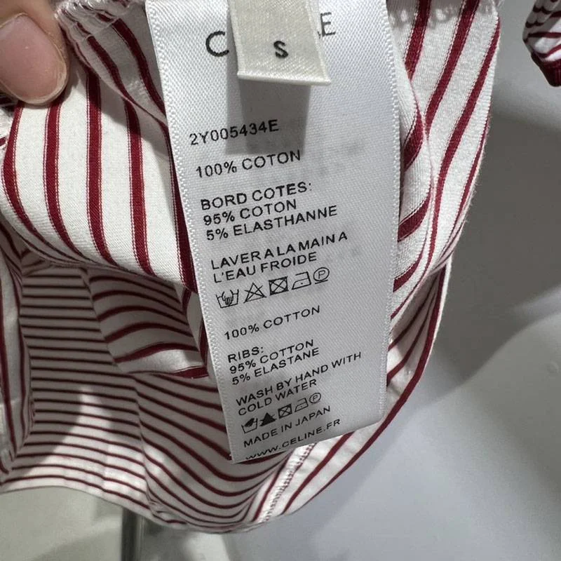 春夏新作セリーヌ PARIS ストライプ Tシャツ 偽物/ コットンジャージー Cei82149