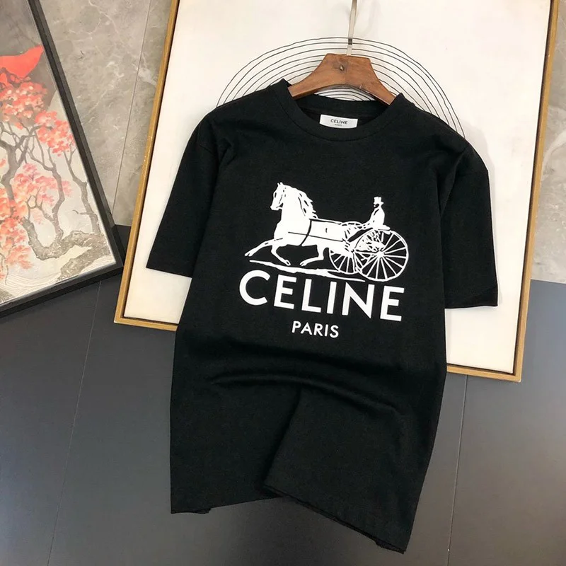 【セリーヌ】コットンジャージー サルキーTシャツ コピー ネイビー Cej37407