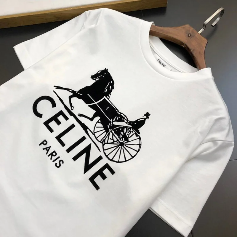 【セリーヌ】コットンジャージー サルキーTシャツ コピー ネイビー Cej37407