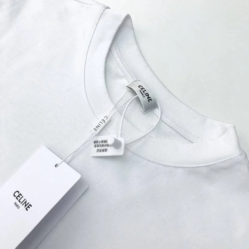 大人気!セリーヌ ルーズ Tシャツ コピー コットン ホワイト Cek79458