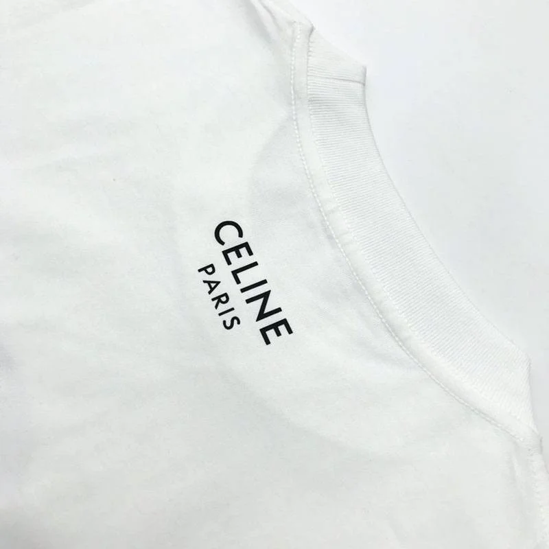 送料込セリーヌ トリオンフ Tシャツ コピー コットン ホワイト Cem54652