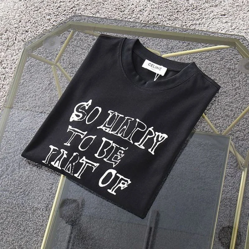 ★日本!!人気!セリーヌ ロゴ コットン Tシャツ パロディ Ced79702
