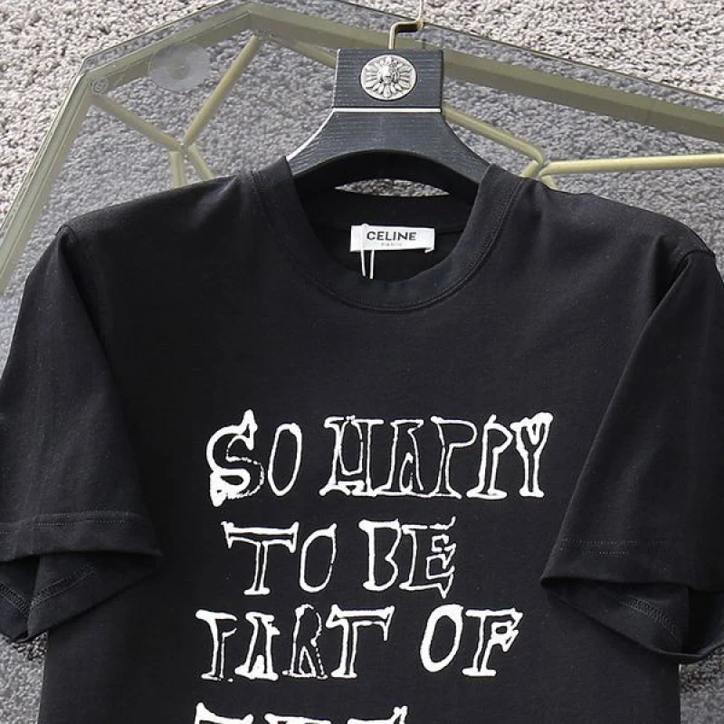 ★日本!!人気!セリーヌ ロゴ コットン Tシャツ パロディ Ced79702