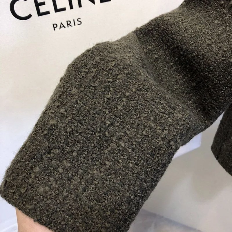 目を惹くカラー ◇新作◇セリーヌ ツイードジャケット 偽物 テーラード Cem97326