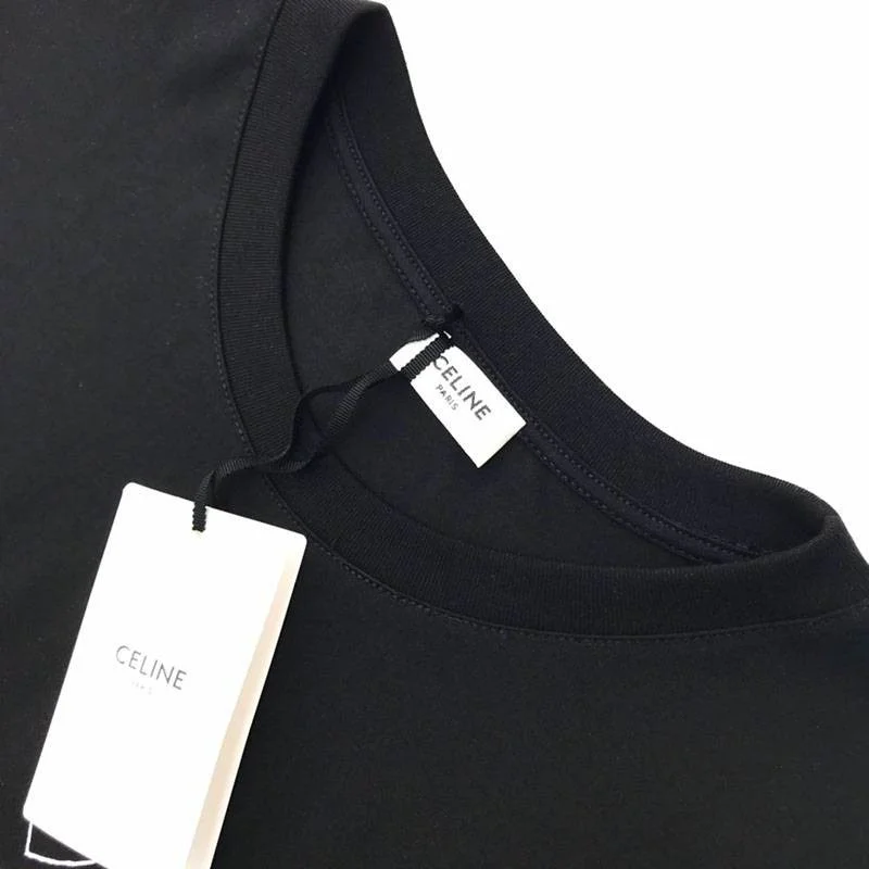 超話題!セリーヌ アーティストプリント Tシャツ 偽物 / コットン ブラック Cen88935