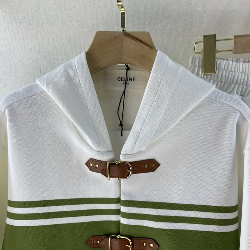 日本未入荷新作【セリーヌ】ジッパー付き スウェットシャツ コピー コットンフリース 上下セット Ceo03057