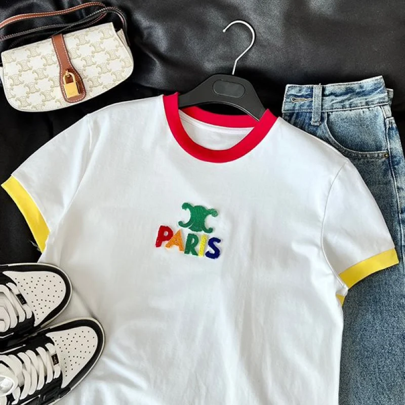 希少セリーヌ PARIS Tシャツ コピー コットンジャージー 半袖 Ceq77622