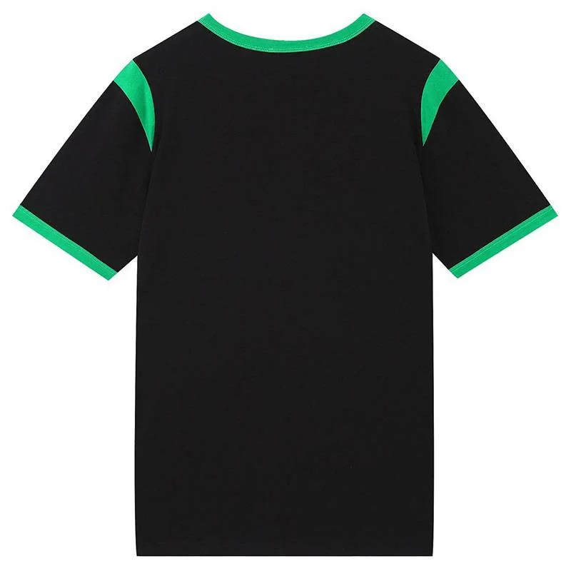 21AW新作セリーヌ パリ ボクシーTシャツ 偽物 コットン グリーン&ブラック Cer59561
