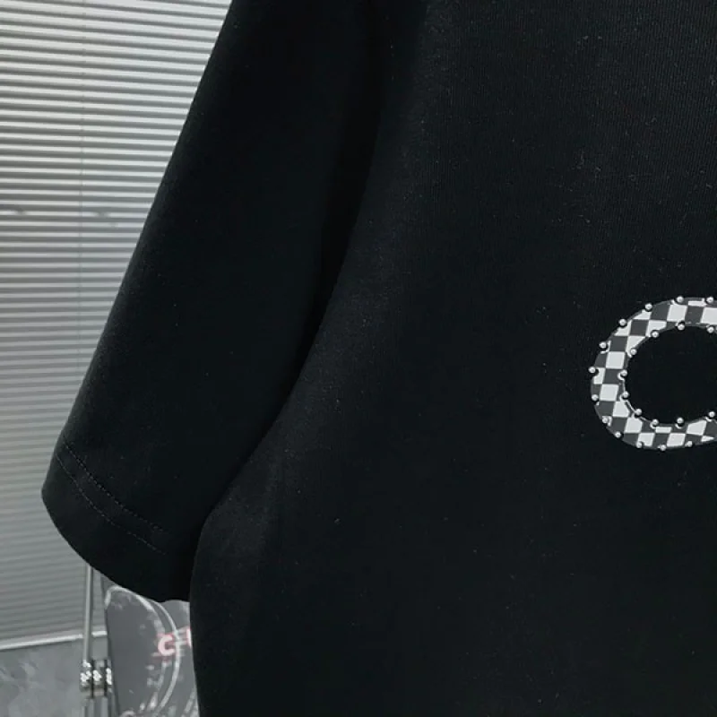 セリーヌ Tシャツ コピー ルーズ フロント スタッズロゴ コットン Ces89828