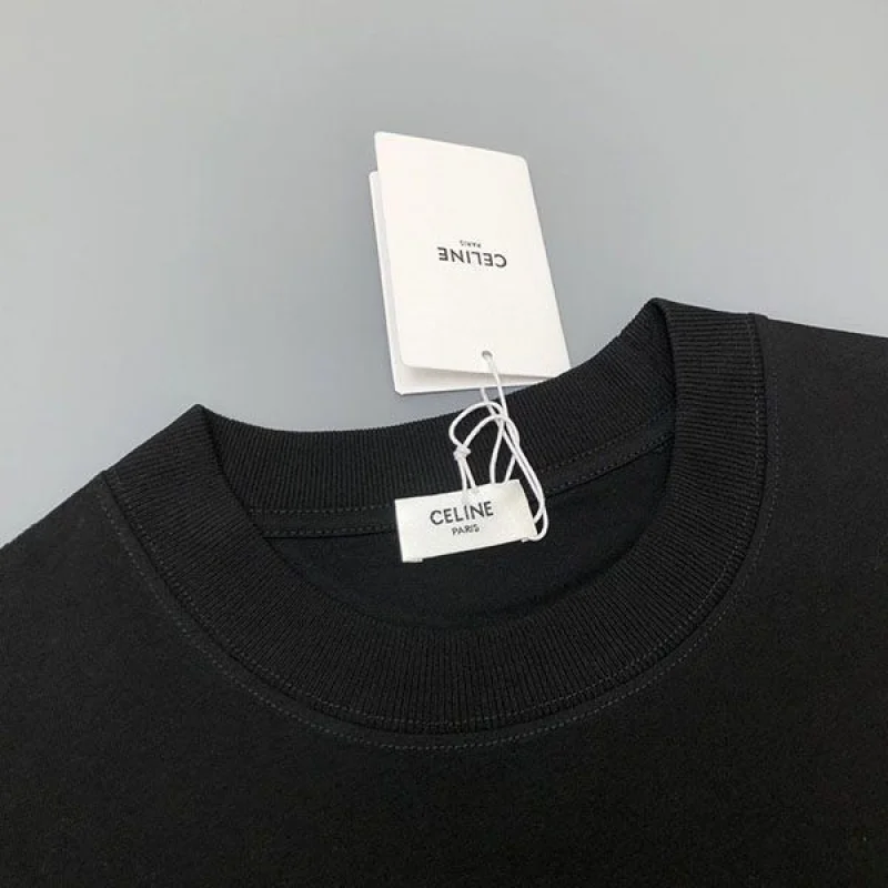 目を惹くカラー セリーヌ ロゴ コットンTシャツ コピー Cev47660