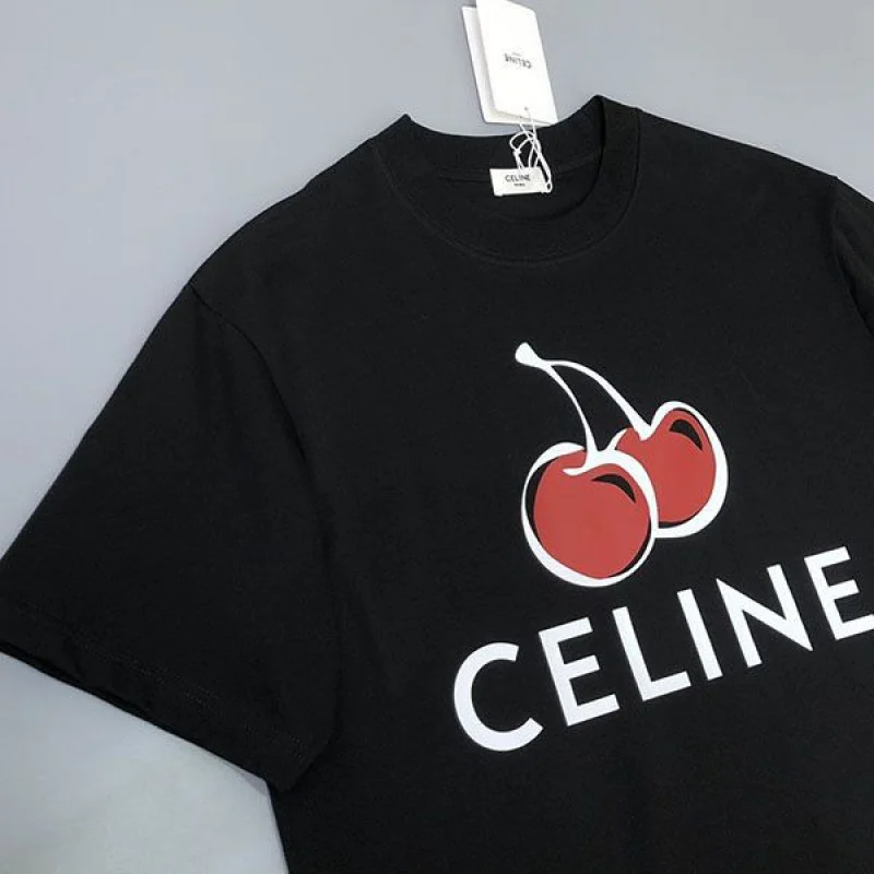 目を惹くカラー セリーヌ ロゴ コットンTシャツ コピー Cev47660