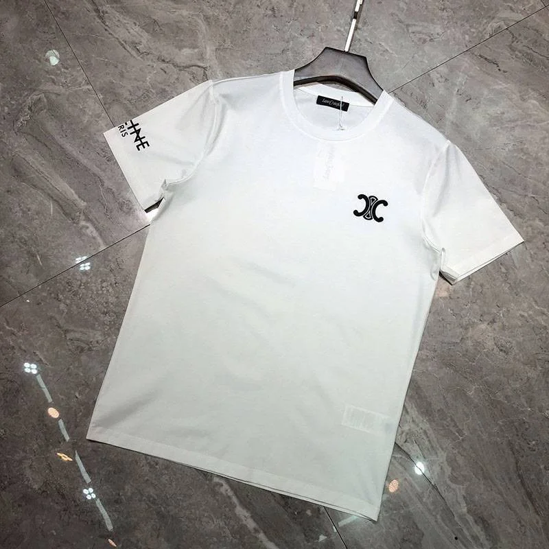 超希少!セリーヌ トリオンフ Tシャツ 偽物 コットン ブラック / ホワイト Cev58439