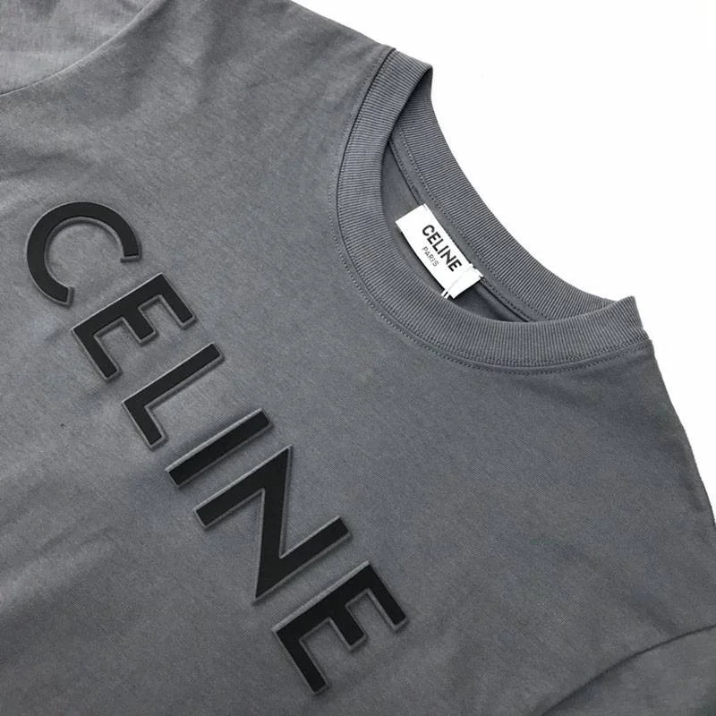 争奪戦セリーヌ 偽物 ルーズ Tシャツ コットン グレー Cey81651