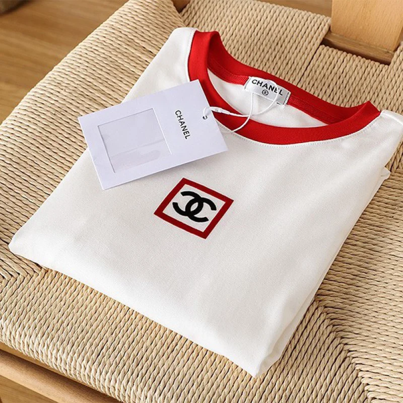 希少 シャネル ロゴ コットン Tシャツ コピー shc04927