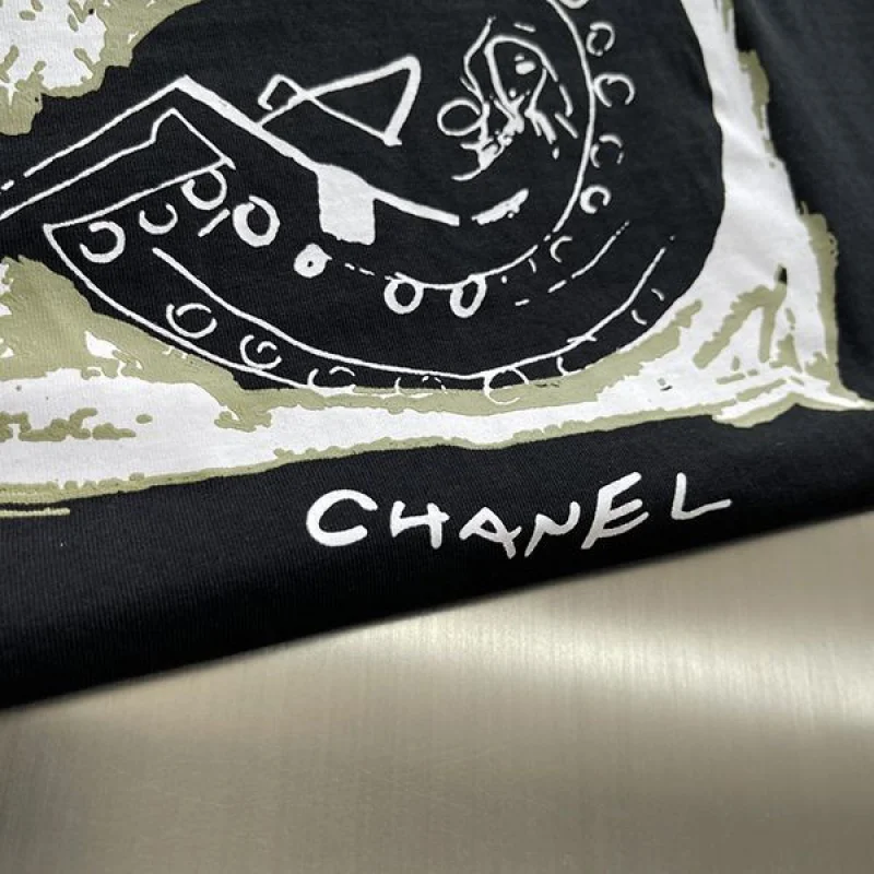 確保済みシャネル コットン ショート Tシャツ コピー 半袖 she56164