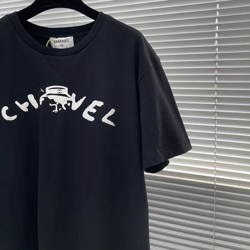 確保済みシャネル コットン ショート Tシャツ コピー 半袖 she56164