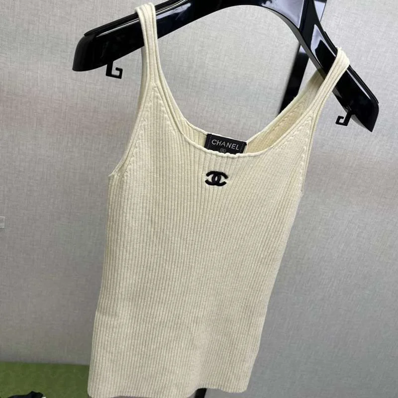 日本未入荷シャネル アイコン タンクトップ 偽物 2色 she64340