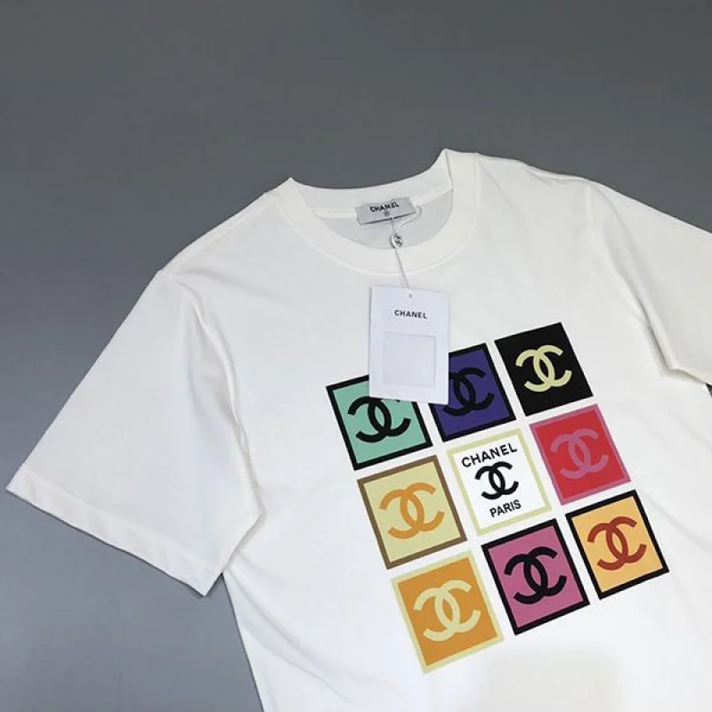 一目惚れ♪シャネル マルチカラーココマークTシャツ コピー ショートリーブトップス shj55368