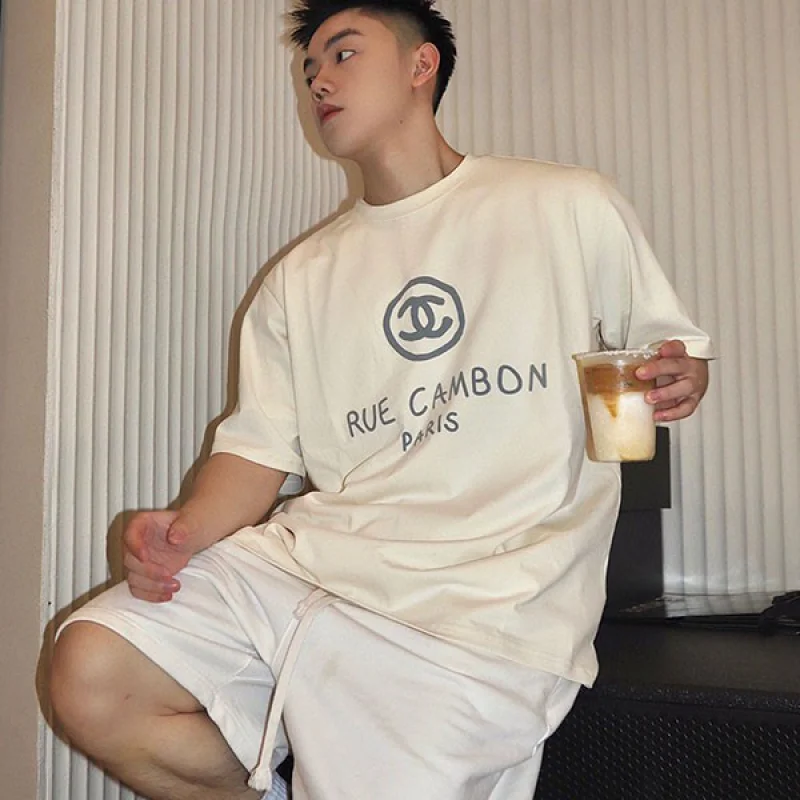 シャネルブランド ccロゴ コットン Tシャツ 偽物 shk33676