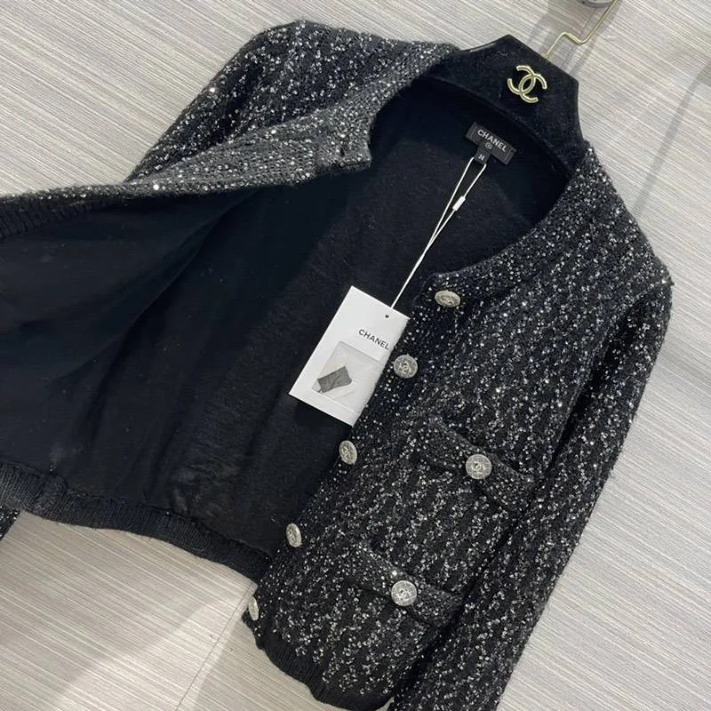 《21AW》シャネル カーディガン コピーボタン COCO ロゴ shk79145