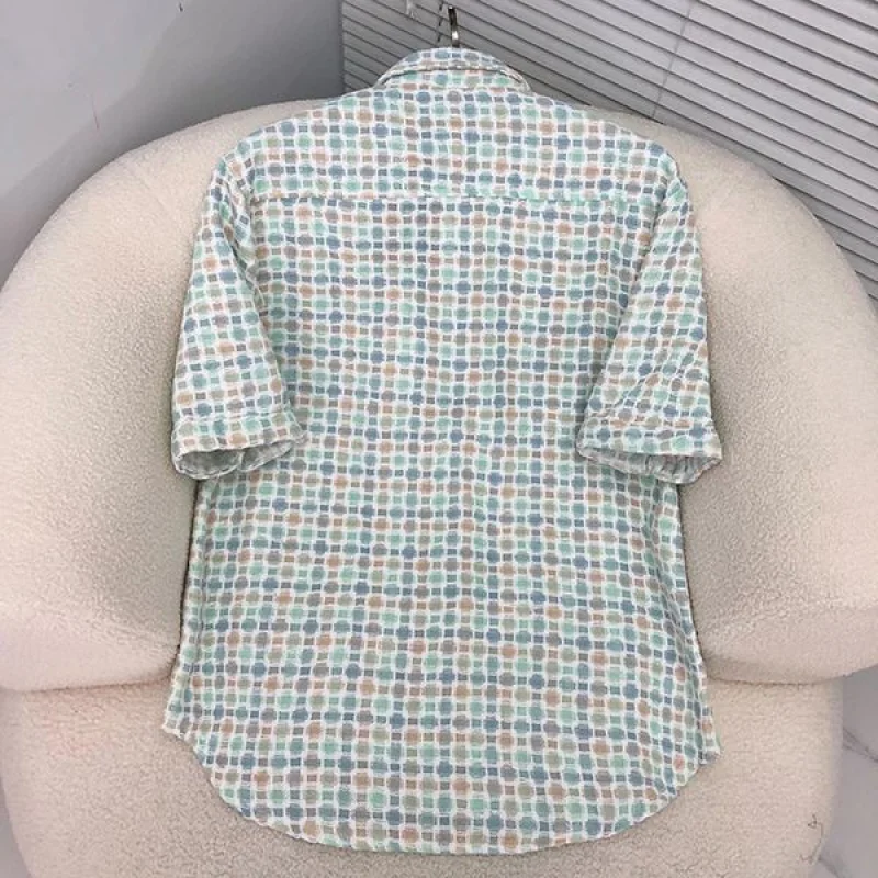 希少★シャネル プリント ブラウス CCマーク シルク 半袖 シャツ コピー shp97471