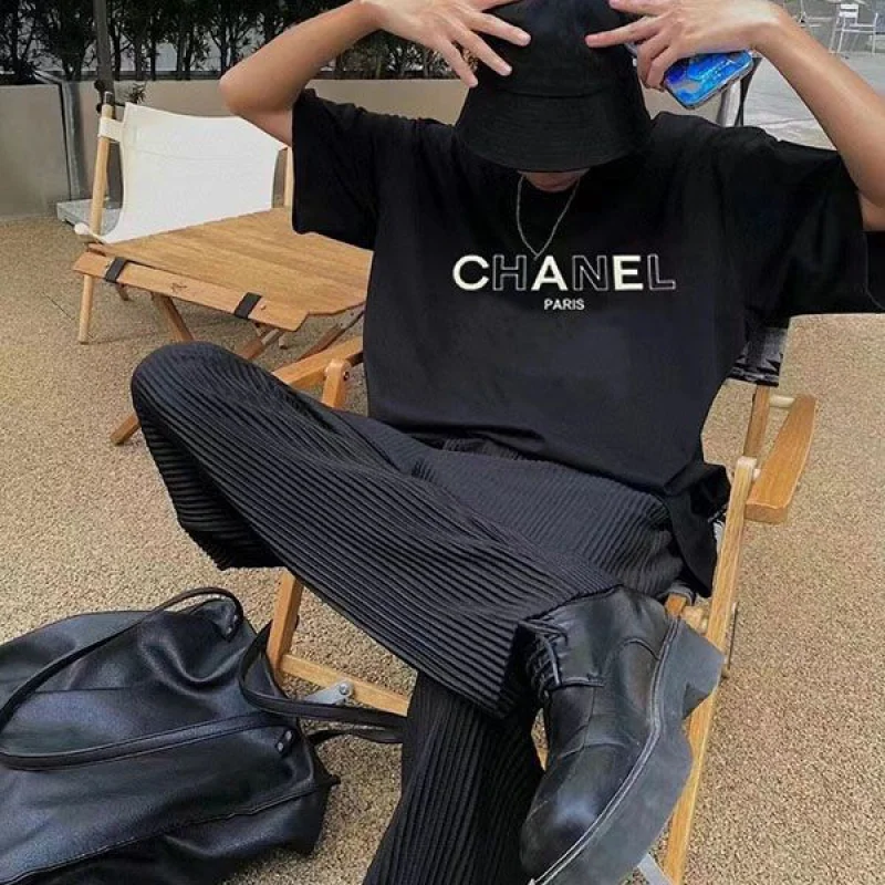 定番 シャネル コットン ロゴTシャツ コピー shq96435