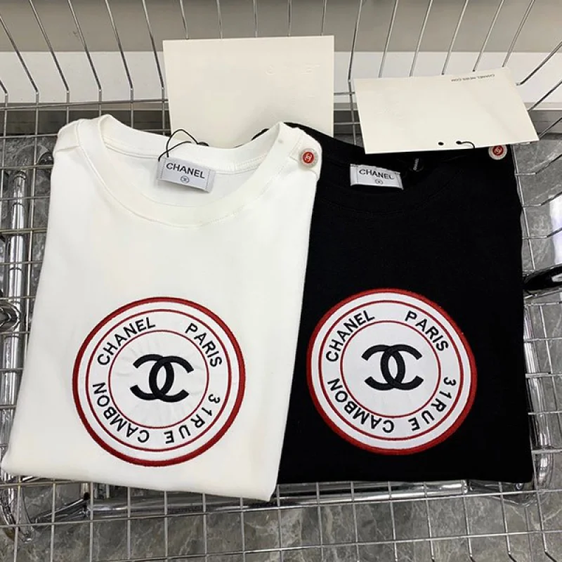 ブランドシャネル Tシャツ 偽物 半袖 コットン ロゴ sht29937