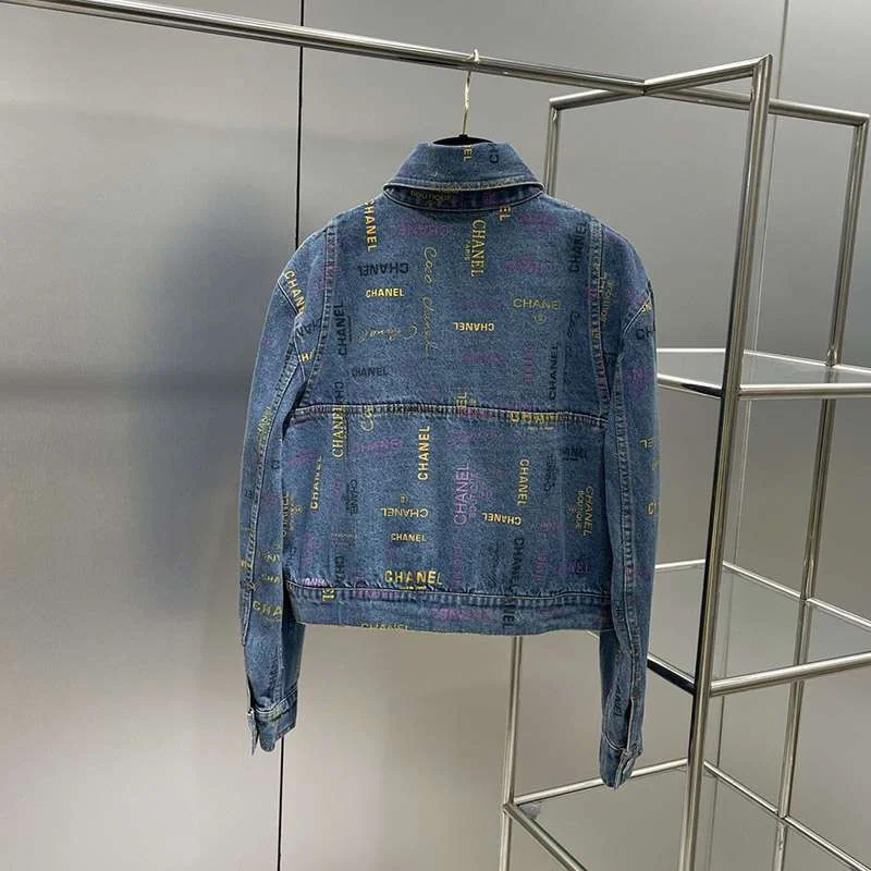 日本未入荷シャネル プリント デニム ジャケット コピー shx62606