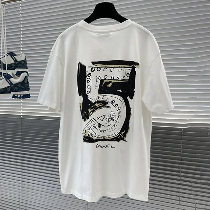 n級品 おすすめシャネル コットン ショート Tシャツ コピー 半袖 shy39747
