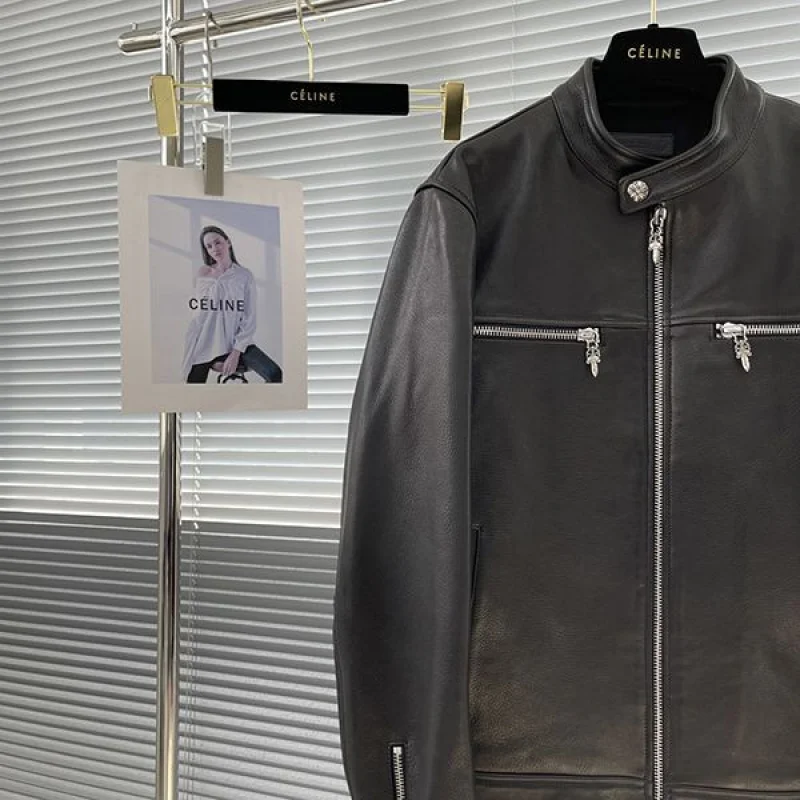 クロムハーツ 偽物 レザー ジャケットCH 送料込 Kua33016