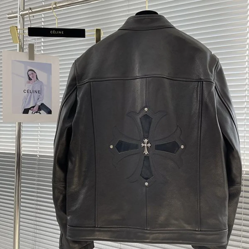 クロムハーツ 偽物 レザー ジャケットCH 送料込 Kua33016