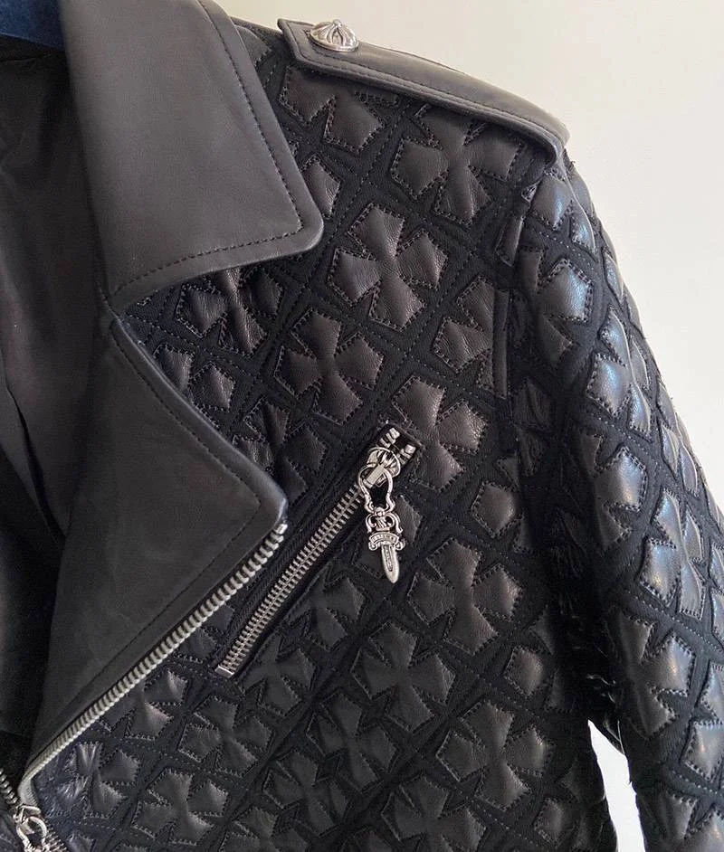 超限定♪クロムハーツ JJ DEANレザー ジャケットCH 偽物 Kug11648