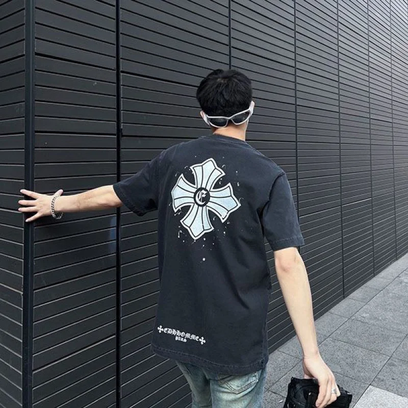 激安価格！クロムハーツ Tシャツ コピー CHプラス ブラック メンズ Kuh19579