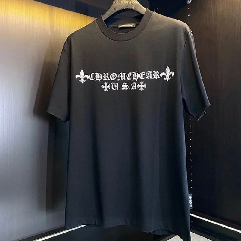 最安値挑戦クロムハーツ 偽物 Tee ホースシュー Tシャツ 黒 Kuk17309