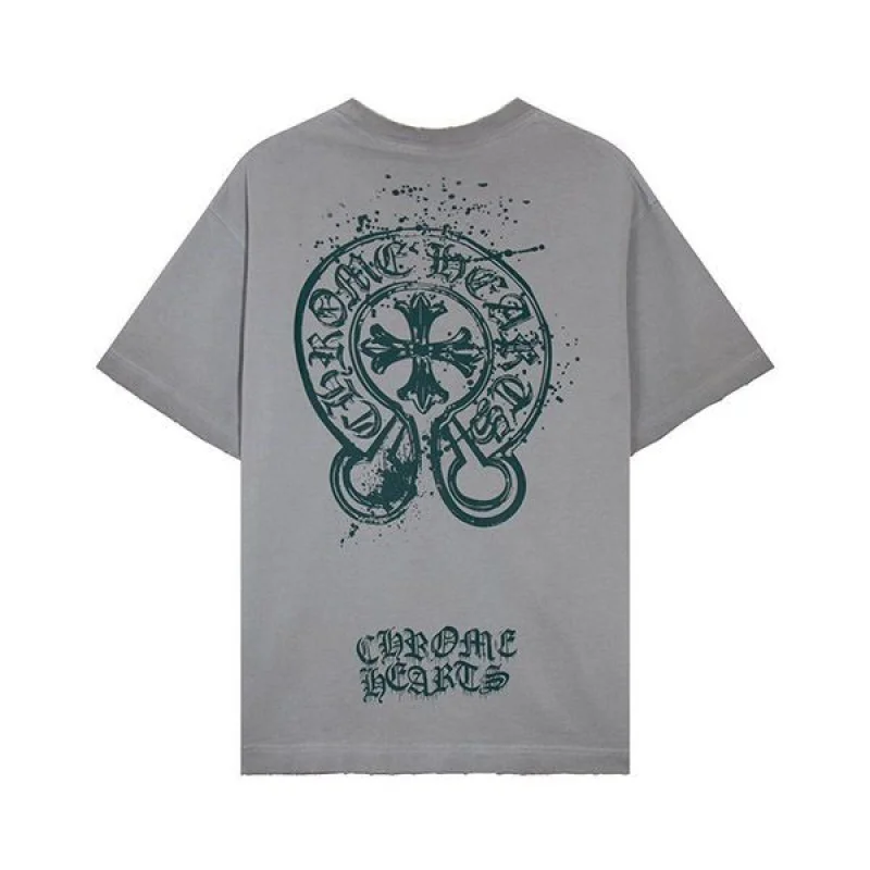 クロムハーツ ホースシュー バックプリントTシャツ コピー Kul27850