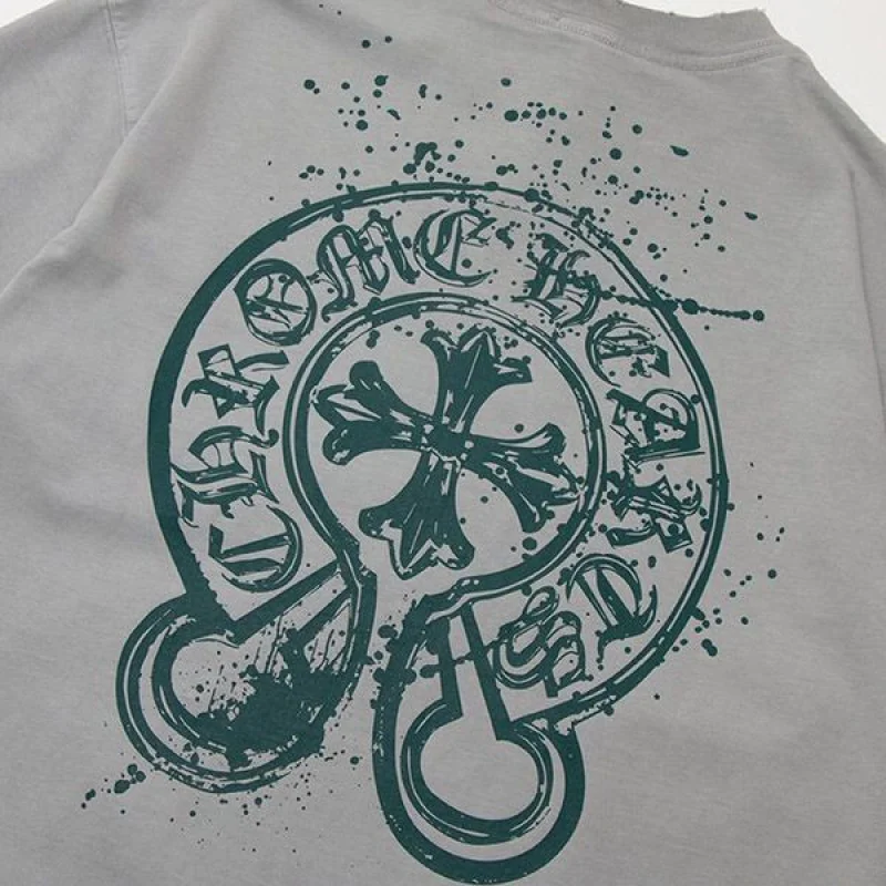 クロムハーツ ホースシュー バックプリントTシャツ コピー Kul27850